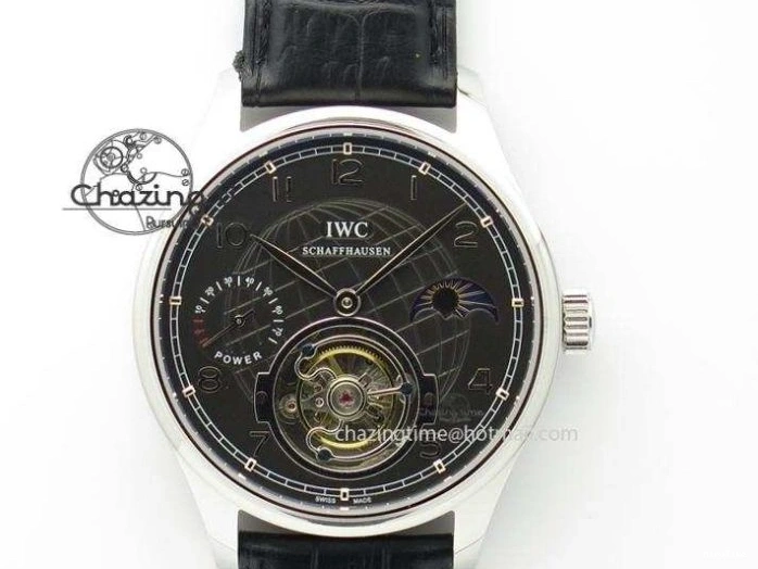 MIROTIME 0217 Modern Portuguese IW371404 ZF V3 1:1 Best Edition SS Black Dial On Black Leather Strap A 7267